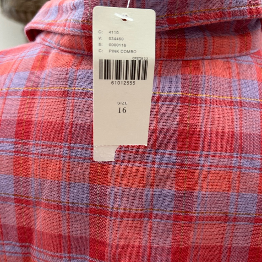 Anthro/Seen Worn Kept Plaid Button-Down Shirt - Picture 8 of 14